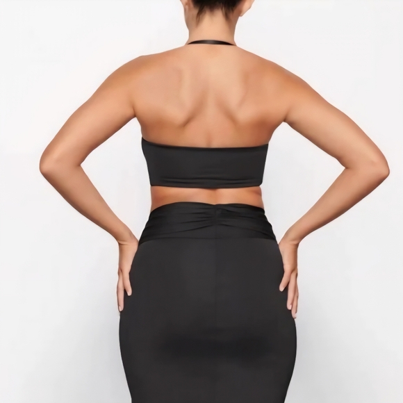 SKIMS Signature Swim Bandeau Onyx Bikini Top XL - Picture 4 of 5